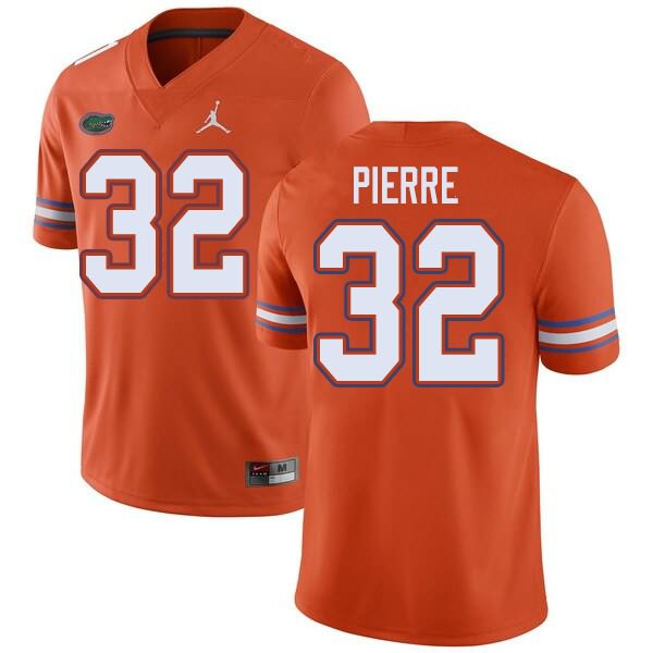 Men's NCAA Florida Gators Jesiah Pierre #32 Stitched Authentic Jordan Brand Orange College Football Jersey LCX6765RM